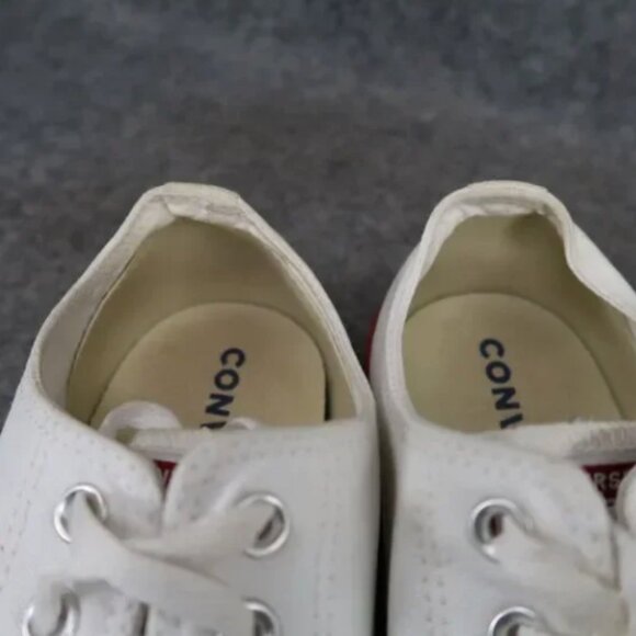 CONVERSE All Star White Low Top Sneakers Chuck Taylor Shoes SZ W9.5 -M7.5 - Picture 13 of 15